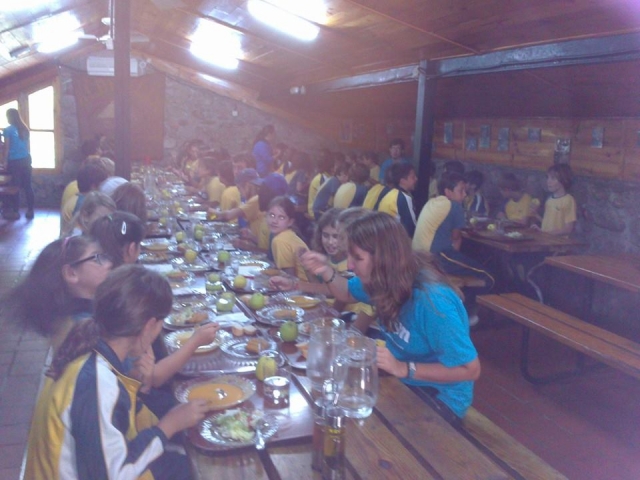 comida en el campamento